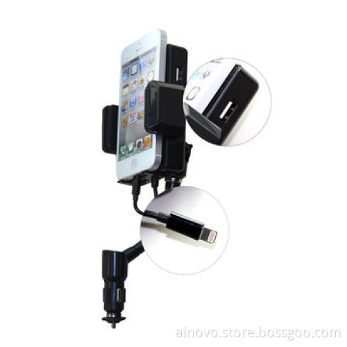 FM transmitter car charger holder for iPhone 4, handsfree, wireless